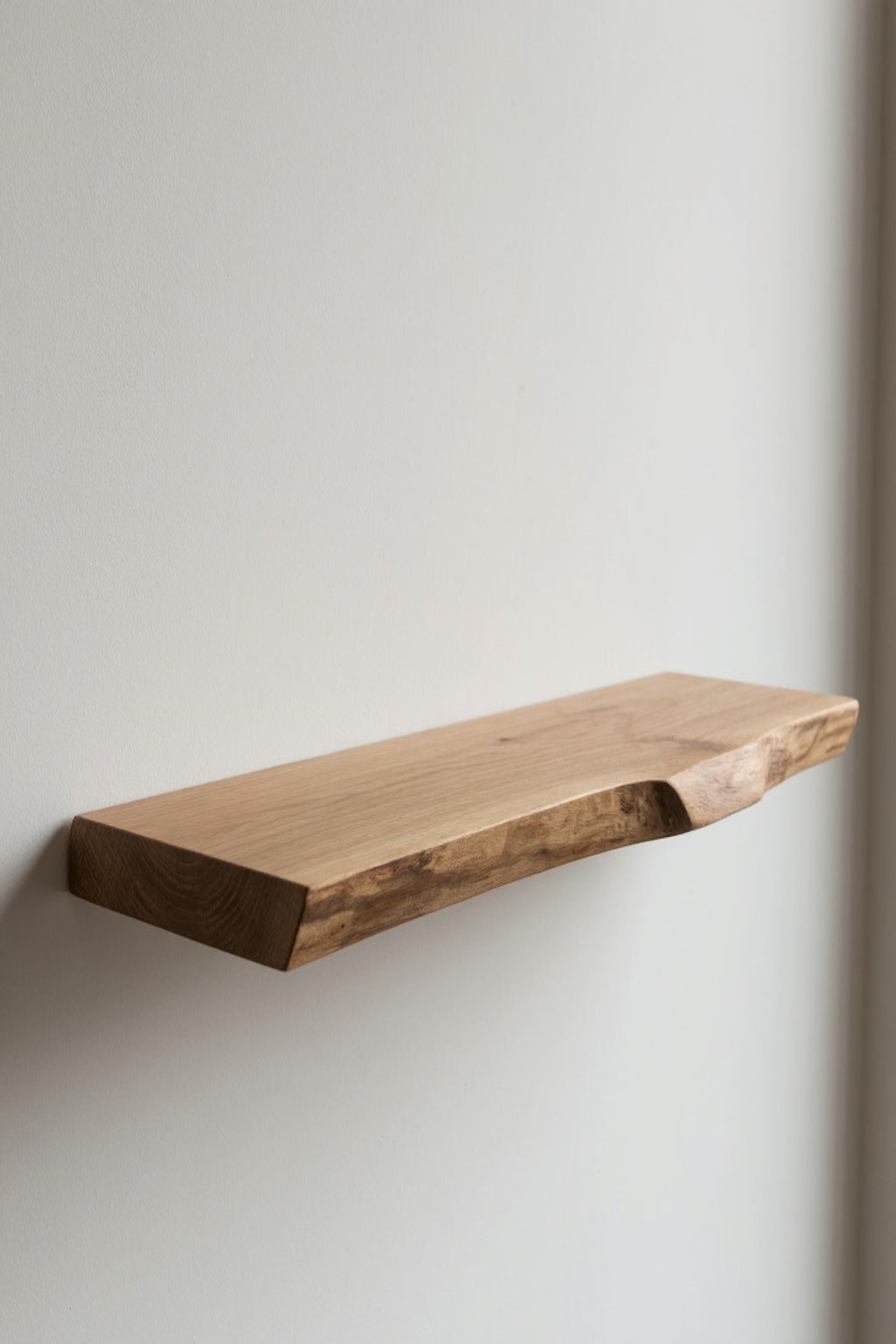 Полки с живым краем из массива дуба