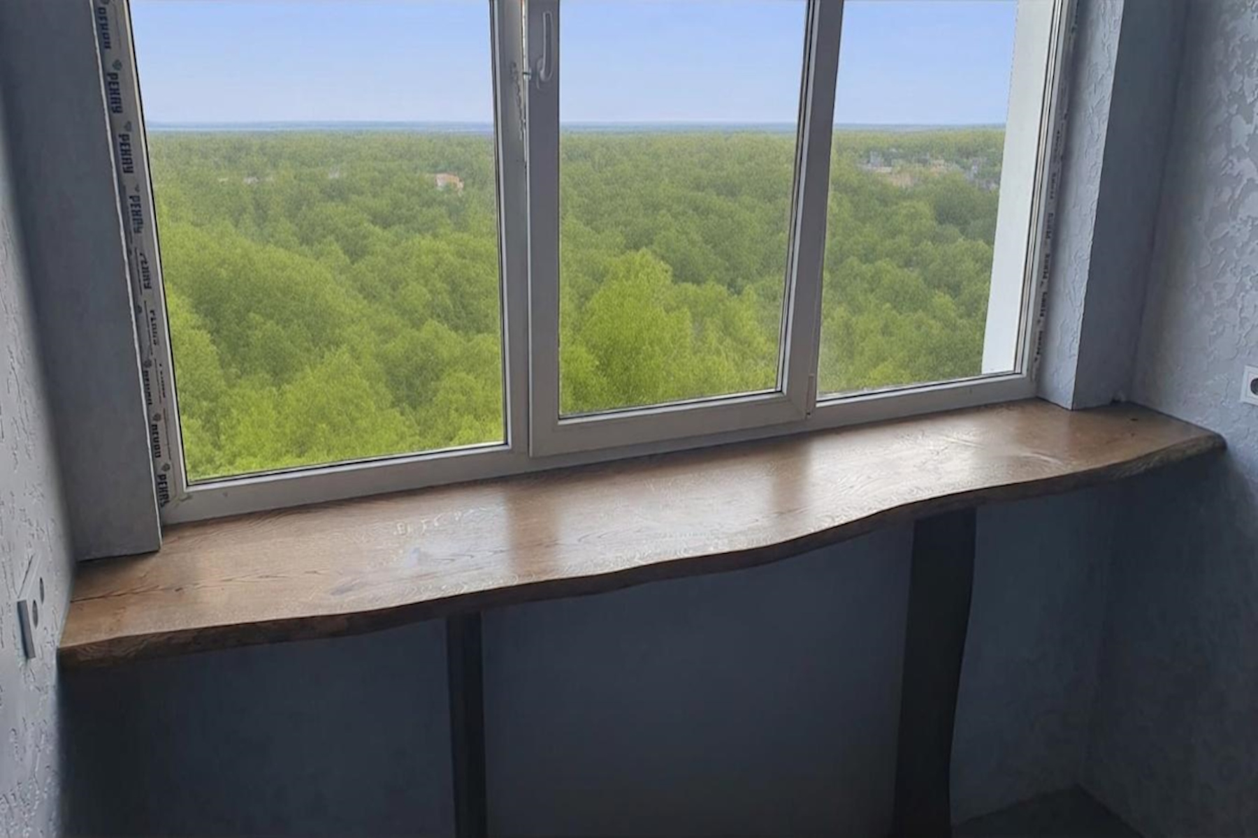 Подоконники с живыми краями из массива дуба